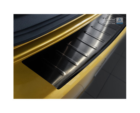 Protection de seuil arrière inox noir Volkswagen Golf VII HB 5 portes 2012-2017 & 2017- 'Ribs', Image 5