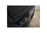 Protection de seuil arrière inox noir Volkswagen Touran II 2015- 'Ribs'