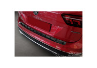 Protection de seuil de coffre arrière en inox noir adaptable pour Volkswagen Tiguan II 2016-2020 & Facelift 2020- &
