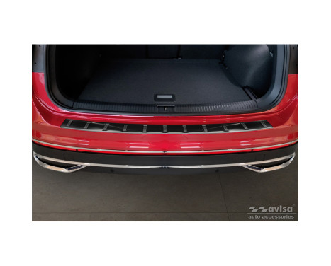 Protection de seuil de coffre arrière en inox noir adaptable pour Volkswagen Tiguan II 2016-2020 & Facelift 2020- &, Image 3