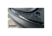 Protection de seuil de coffre en acier inoxydable noire adaptée pour Mazda CX-30 2019- 'Ribs'