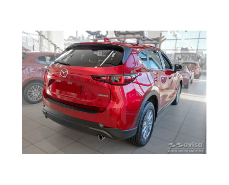 Protection de seuil de coffre en inox noir mat pour Mazda CX5 II 2017- 'Ribs', Image 4