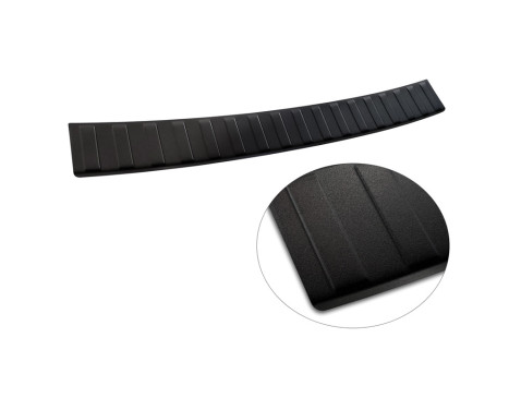 Protection de seuil de coffre en inox noir mat pour Volkswagen Passat 3G Variant 2014- 'Ribs', Image 6