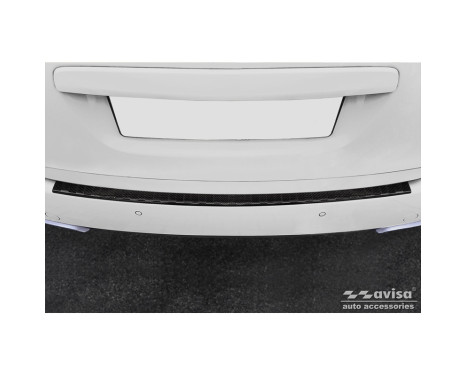 Véritable protection de pare-chocs arrière en fibre de carbone 3D pour Porsche Cayenne II 2010-2014 'Ribs', Image 3