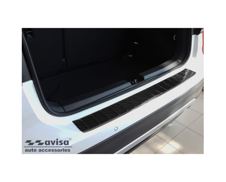 Véritable protection de pare-chocs arrière en fibre de carbone 3D pour Volkswagen T-Cross 2019- 'Ribs'