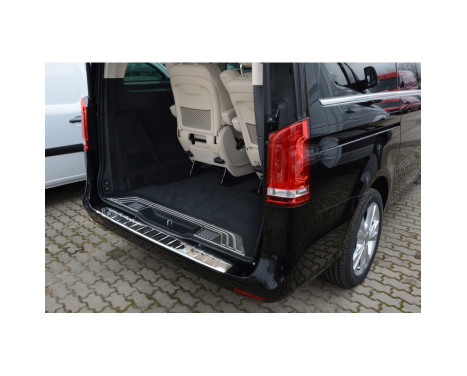 Pare-chocs arrière en inox chromé Mercedes Vito / Classe V 2014- 'Ribs', Image 2