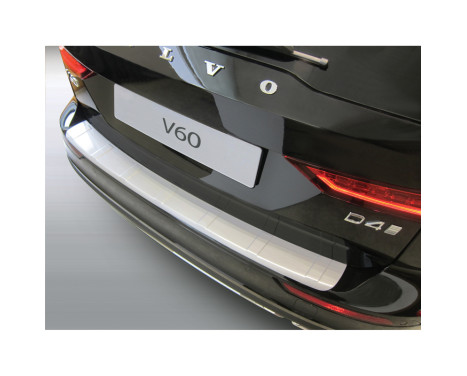 Protection de pare-chocs adaptée à Volvo V60 II 2018- Argent « nervuré »