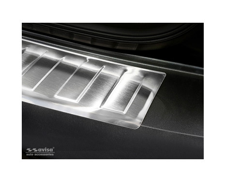 Protection de pare-chocs arrière en acier inoxydable Volkswagen Caddy 2004-2015 & 2015- 'Ribs', Image 2