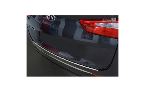 Protection de pare-chocs en acier inoxydable adaptée à Kia Optima Combi 2016- 'Ribs', Image 2