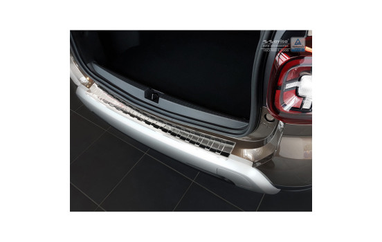 Protection de pare-chocs en acier inoxydable compatible avec Dacia Duster II 2018- 'Ribs', Image 2