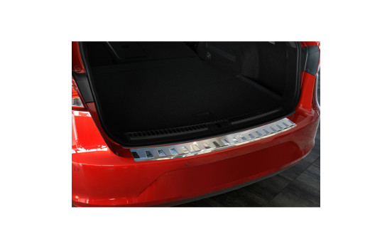 Protection de pare-chocs en acier inoxydable compatible avec Seat Leon 5F ST 2013- 'Ribs'