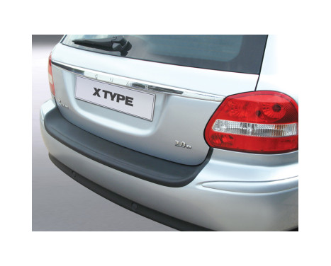 Protection de pare-chocs noire compatible avec Jaguar X-Type Break (2003-2007).