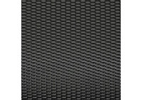 Racing mesh aluminium noir - nid d'abeille 12x6mm - 125x25cm