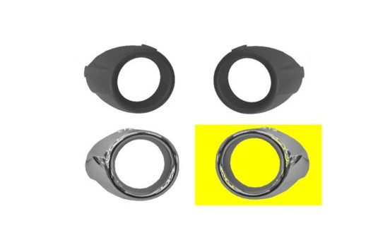 Anneau antibrouillard gauche Chrome