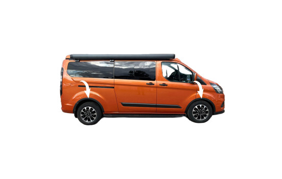 Ensemble d'élargisseurs d'ailes à usage unique (garnitures) adapté au Ford Transit Custom MK1 Facelift 2018-2