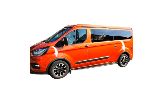 Ensemble d'élargisseurs d'ailes à usage unique (garnitures) adapté au Ford Transit Custom MK1 Facelift 2018-2, Image 2