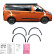 Ensemble d'élargisseurs d'ailes à usage unique (garnitures) adapté au Ford Transit Custom MK1 Facelift 2018-2, Vignette 3