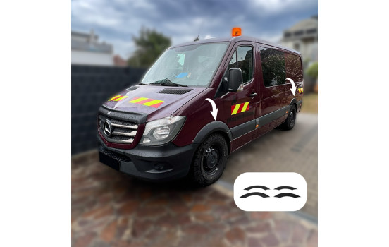 Ensemble d'élargisseurs d'ailes à usage unique (garnitures) pour Mercedes Sprinter W906 Facelift 2014-2018, Image 2