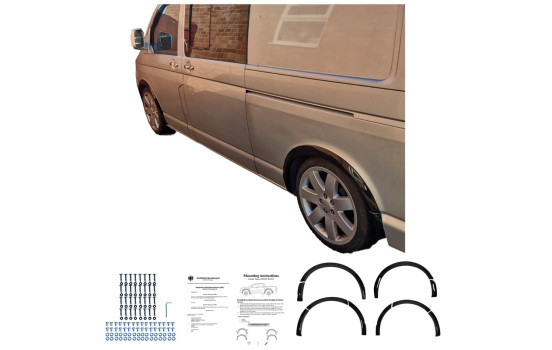 Ensemble d'élargisseurs d'ailes à usage unique (garnitures) pour Volkswagen Transporter T5/T5.1 2003-2015, Image 3