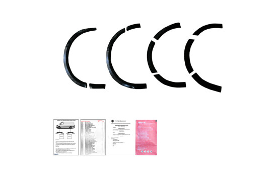 Ensemble d'élargisseurs d'ailes à usage unique (garnitures) pour Volkswagen Transporter T6 2015-2019, Image 2