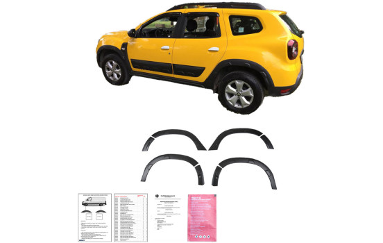 Ensemble d'extensions d'ailes (garnitures) à usage unique pour Dacia Duster II 2018-2024 avec Park Assist (Offr, Image 3