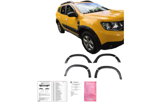 Ensemble d'extensions d'ailes (garnitures) à usage unique pour Dacia Duster II 2018-2024 avec Park Assist (Offr, Image 4