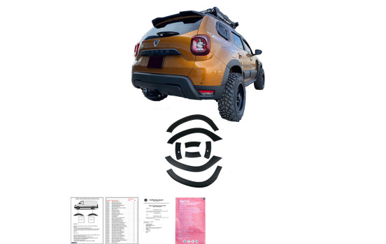 Ensemble d'extensions d'ailes (garnitures) à usage unique pour Dacia Duster II 2018-2024 avec Park Assist, Image 2