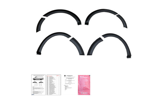 Jeu d'extensions d'ailes (garnitures) à usage unique pour Dacia Lodgy 1re génération 2012-2020 - Noir mat, Image 2