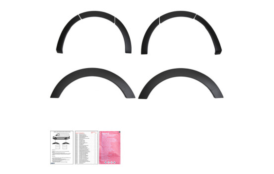 Jeu d'extensions d'ailes (Trims) Oneway pour Renault Trafic 2022- - Noir mat, Image 5