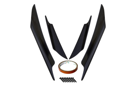 Simoni Racing Set pare-chocs avant universel 'Canards' - noir - 4 pièces