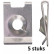 Carosserie - clip de fixation 4,8 mm galvanisé - 5 pièces