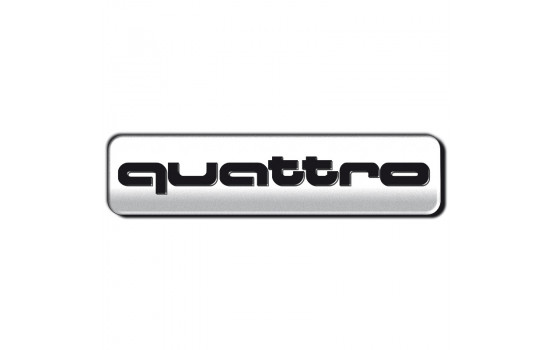 Emblème/Logo Aluminium - QUATTRO - 7x1,7cm