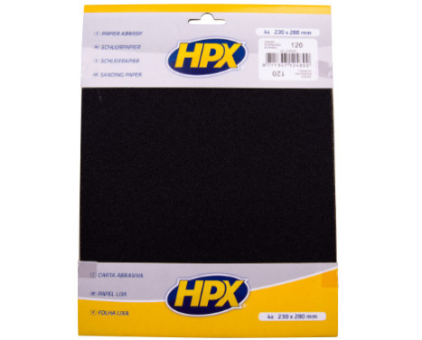 Feuille de papier de verre HPX P120 x4