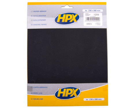 Feuille de papier de verre HPX P1200 x4