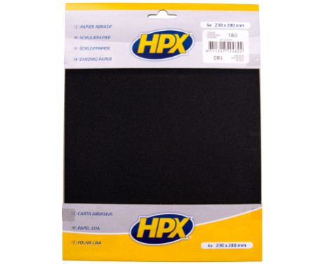 Feuille de papier de verre HPX P180 x4