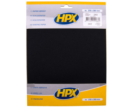 Feuille de papier de verre HPX P240 x4