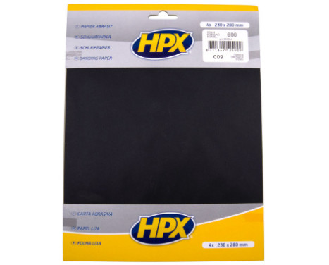 Feuille de papier de verre HPX P600 x4
