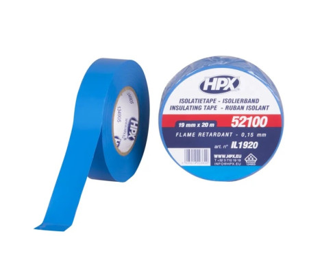 Ruban isolant HPX bleu 20 m