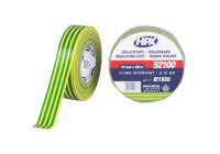 Ruban isolant HPX jaune-vert 20 m