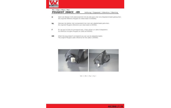 Rétroviseur extérieur gauche électrique 4028817 Hagus, Image 3