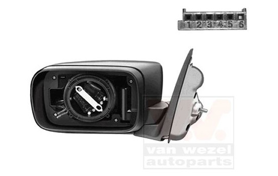 Rétroviseur extérieur incomplet pour BMW E46 (à partir de 1998) 0646855 Hagus, Image 2