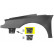 GARDE-BOUE AVANT GAUCHE -6/98 4345657 Equipart