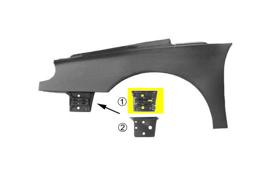 GARDE-BOUE AVANT GAUCHE -6/98 4345657 Equipart