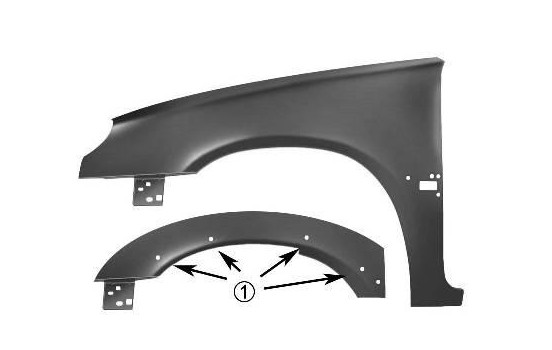 GARDE-BOUE AVANT GAUCHE 9/99 + PLUS LARGE 0951655 Equipart