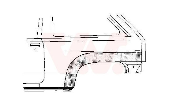 Pièce en tôle W Screen Droit Arrière modèle 3D, Image 2