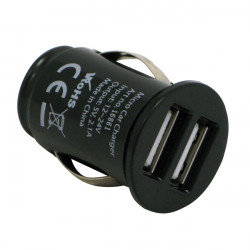 1x Car Black Cigarette Lighter AUX Dual USB Power Outlet Socket Plug  Adapter 12V