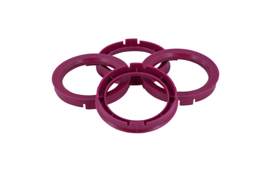 TPI ​centreringsringar 72,5->66,1 mm lila 4 stycken