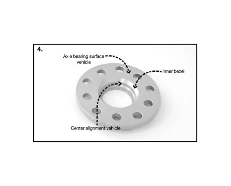 H&R DR-System Hjuldistanssats 10 mm per axel - Stigstorlek 4x100 - Nav 60,1 mm - lämplig för Dacia, bild 5