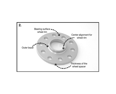 H&R DR-System Hjuldistanssats 20 mm per axel - Delningsstorlek 5x114,3 - Nav 60,1 mm - Bultstorlek M12x1,5 -, bild 3