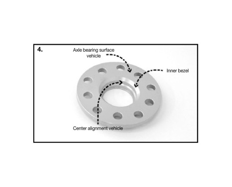 H&R DRS-MZ-System Hjuldistanssats 22mm per axel - Pluggstorlek 5x114,3 - Nav 68,1mm - Bultstorlek M14x2, bild 5